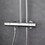 Immagine di Grohe TEMPESTA COSMOPOLITAN 160 sistema doccia con miscelatore termostatico, braccio doccia, soffione Ø 39 cm, raccordo, manopola doccia, supporto regolabile e flessibile 175 cm, finitura cromo 27922000