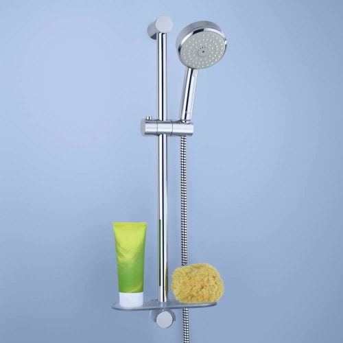 Immagine di Grohe New Tempesta Cosmpolitan 100 Set asta Doccia 3 Getti con Mensola a Risparmio Idrico 27576001