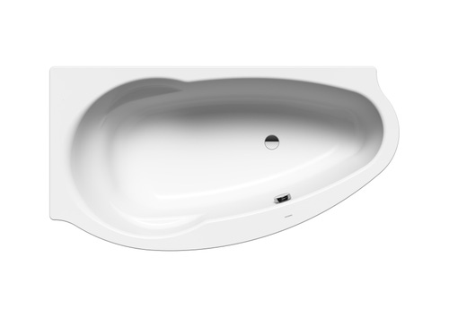 Immagine di Kaldewei STUDIO vasca angolare destra L.170 P.90 cm, in acciaio smaltato, con supporto in polistirolo e rivestimento, colore bianco alpino 222248030001