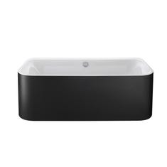 Immagine di Duravit HAPPY D.2 PLUS vasca centro stanza, con due schienali inclinati, con pannello in acrilico integrato e piedi, interno colore bianco finitura lucido, esterno colore grigio grafite finitura opaco 700453800000000