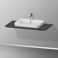Immagine di Duravit HAPPY D.2 PLUS consolle con un taglio per lavabo 100 cm, per basi sottolavabo con consolle, finitura noce spazzolato HP031E06969