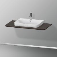Immagine di Duravit HAPPY D.2 PLUS consolle con un taglio per lavabo 100 cm, per basi sottolavabo con consolle, finitura noce spazzolato HP031E06969