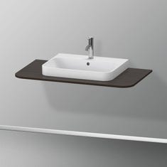 Immagine di Duravit HAPPY D.2 PLUS consolle con un taglio per lavabo 100 cm, per basi sottolavabo con consolle, finitura noce spazzolato HP031E06969