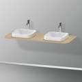 Immagine di Duravit HAPPY D.2 PLUS consolle con due tagli per lavabo 130 cm, per basi sottolavabo con consolle, finitura rovere mediterraneo HP032KB7171