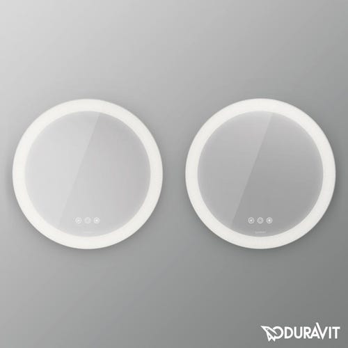 Immagine di Duravit HAPPY D.2 PLUS set specchio 2 pezzi con illuminazione radial, versione "Icon", 70 cm HP7487S0000