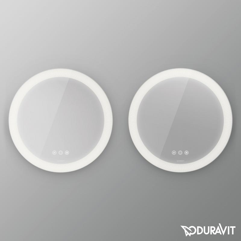Immagine di Duravit HAPPY D.2 PLUS set specchio 2 pezzi con illuminazione radial, versione "Icon", 70 cm HP7487S0000