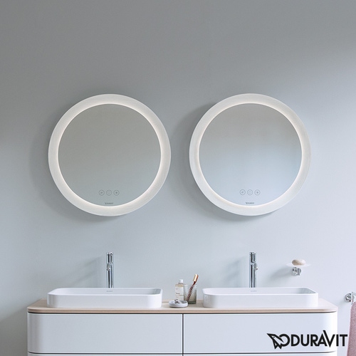 Immagine di Duravit HAPPY D.2 PLUS set specchio 2 pezzi con illuminazione radial, versione "Icon", 70 cm HP7487S0000