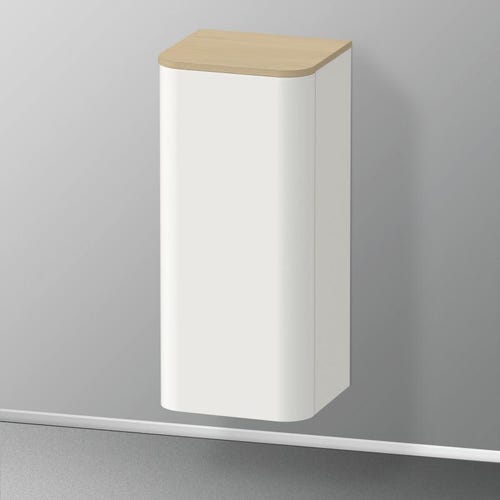 Immagine di Duravit HAPPY D.2 PLUS colonna bassa H.89.6 cm, cerniera a sinistra, colore bianco Nordic finitura opaco HP1260L3939