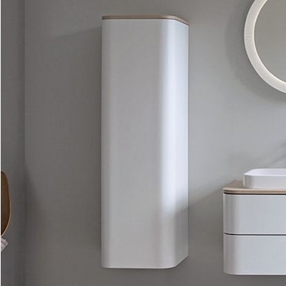 Immagine di Duravit HAPPY D.2 PLUS colonna bassa H.89.6 cm, cerniera a sinistra, colore bianco Nordic finitura opaco HP1260L3939