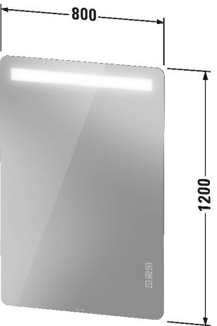 Immagine di Duravit LUV specchio con illuminazione 80 cm LU966800000