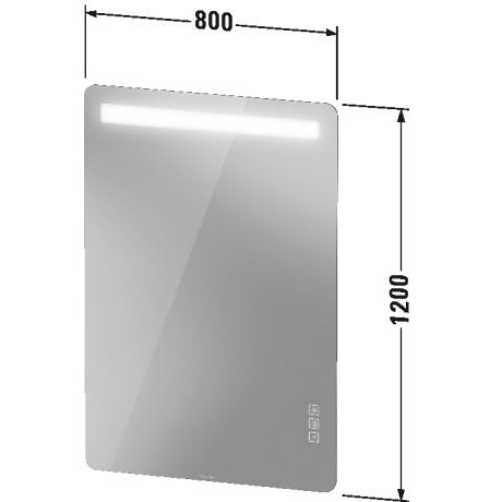 Immagine di Duravit LUV specchio con illuminazione 80 cm LU966800000