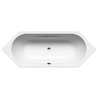 VAIO DUO 6 vasca esagonale L.210 P.80 cm, in acciaio smaltato, colore bianco alpino