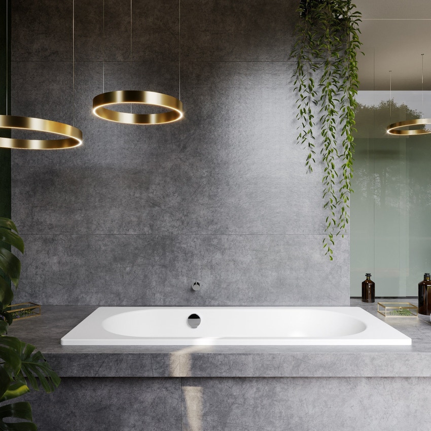 Immagine di Kaldewei VAIO SET vasca rettangolare L.160 P.70 cm, in acciaio smaltato, colore bianco alpino 233600010001