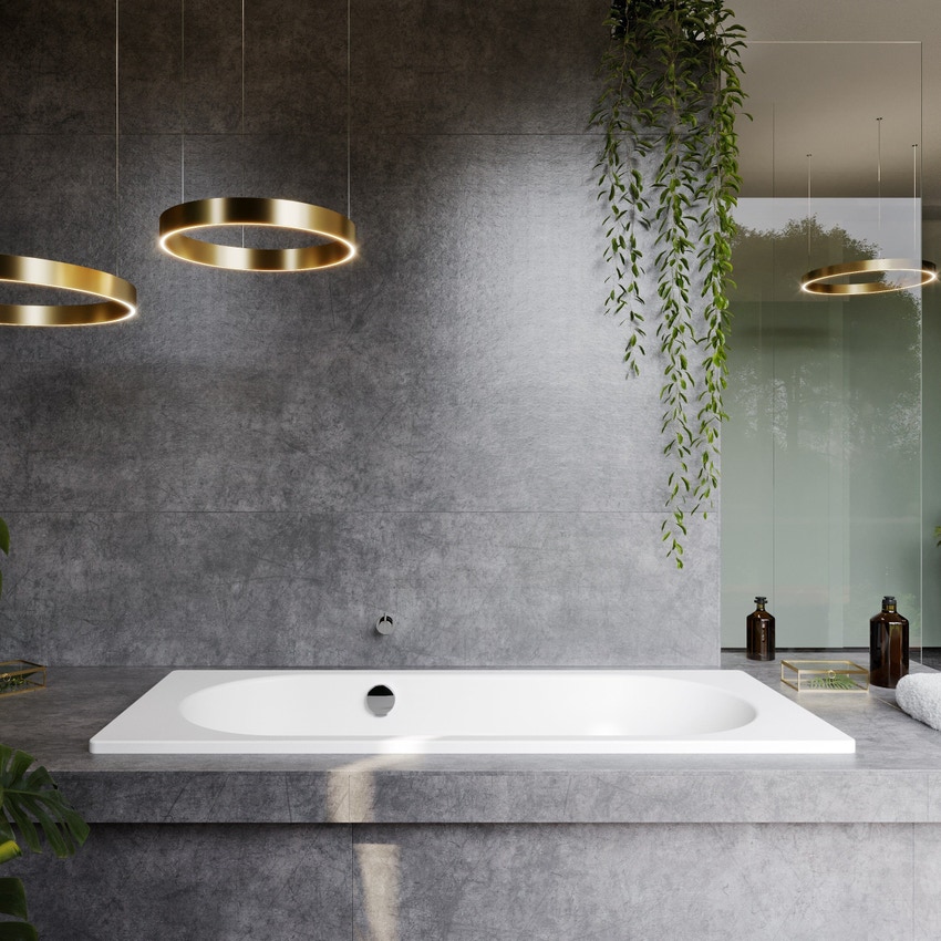 Immagine di Kaldewei VAIO SET STAR vasca rettangolare L.160 P.70 cm, in acciaio smaltato, con predisposizione per montaggio maniglie, colore bianco alpino 233700010001