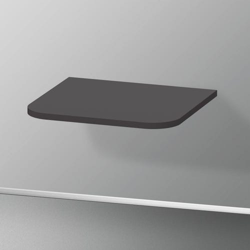 Immagine di Duravit HAPPY D.2 PLUS piano di copertura per colonne basse, 40.3 cm, colore grigio grafite finitura opaco HP030008080
