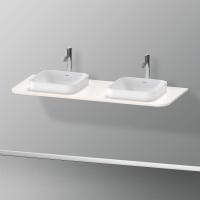 Immagine di Duravit HAPPY D.2 PLUS consolle con due tagli per lavabo 130 cm, per basi sottolavabo con consolle, colore bianco finitura lucido HP032KB2222