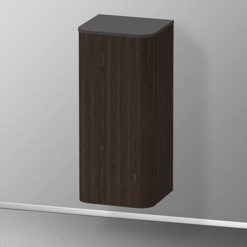 Immagine di Duravit HAPPY D.2 PLUS colonna bassa H.89.6 cm, cerniera a sinistra, finitura noce spazzolato HP1260L6969