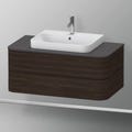 Immagine di Duravit HAPPY D.2 PLUS base sottolavabo sospesa 100 cm per consolle, 2 cassetti, cassetto superiore con scasso per il sifone, finitura noce spazzolato HP496106969