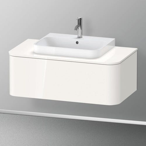 Immagine di Duravit HAPPY D.2 PLUS consolle con un taglio per lavabo 100 cm, per basi sottolavabo con consolle, colore bianco finitura lucido HP031E02222