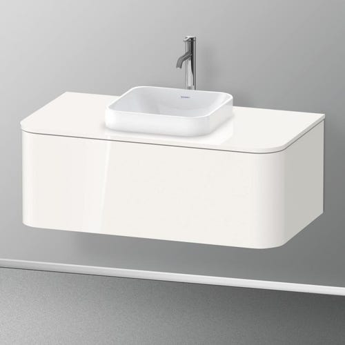Immagine di Duravit HAPPY D.2 PLUS consolle con un taglio per lavabo 100 cm, per basi sottolavabo con consolle, colore bianco finitura lucido HP031E02222