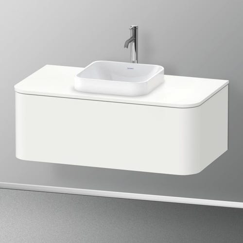 Immagine di Duravit HAPPY D.2 PLUS consolle con un taglio per lavabo 100 cm, per basi sottolavabo con consolle, colore bianco finitura opaco HP031E03636