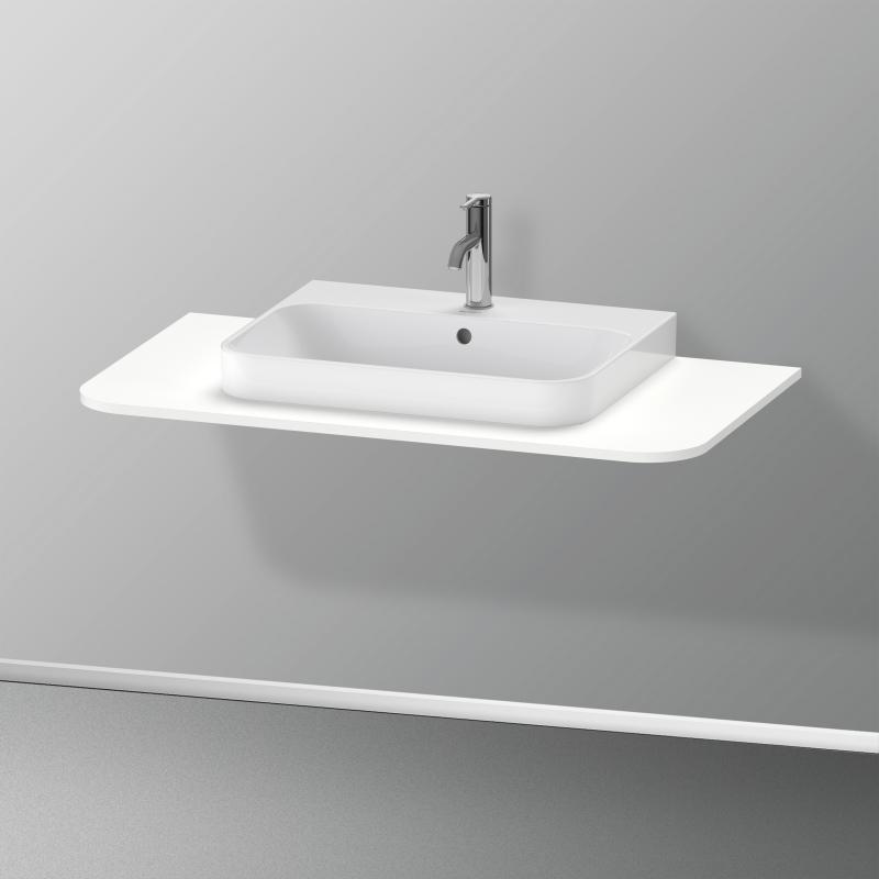 Immagine di Duravit HAPPY D.2 PLUS consolle con un taglio per lavabo 100 cm, per basi sottolavabo con consolle, colore bianco finitura opaco HP031E03636