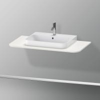 Immagine di Duravit HAPPY D.2 PLUS consolle con un taglio per lavabo 100 cm, per basi sottolavabo con consolle, colore bianco Nordic finitura opaco HP031E03939