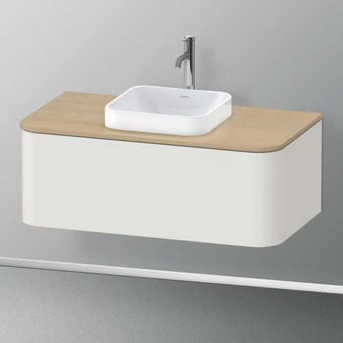 Immagine di Duravit HAPPY D.2 PLUS consolle con un taglio per lavabo 100 cm, per basi sottolavabo con consolle, finitura rovere mediterraneo HP031E07171