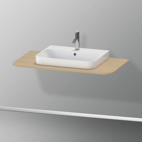 Immagine di Duravit HAPPY D.2 PLUS consolle con un taglio per lavabo 100 cm, per basi sottolavabo con consolle, finitura rovere mediterraneo HP031E07171