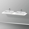 Immagine di Duravit HAPPY D.2 PLUS consolle con due tagli per lavabo 160 cm, per basi sottolavabo con consolle, colore bianco finitura opaco HP032HB3636