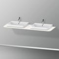 Immagine di Duravit HAPPY D.2 PLUS consolle con due tagli per lavabo 160 cm, per basi sottolavabo con consolle, colore bianco Nordic finitura opaco HP032HB3939