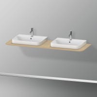 Immagine di Duravit HAPPY D.2 PLUS consolle con due tagli per lavabo 160 cm, per basi sottolavabo con consolle, finitura rovere mediterraneo HP032HB7171