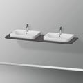 Immagine di Duravit HAPPY D.2 PLUS consolle con due tagli per lavabo 160 cm, per basi sottolavabo con consolle, colore grigio grafite finitura opaco HP032HB8080