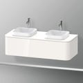 Immagine di Duravit HAPPY D.2 PLUS base sottolavabo sospesa 130 cm per consolle, 1 elemento estraibile, colore bianco finitura lucido HP4943B2222