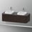 Immagine di Duravit HAPPY D.2 PLUS base sottolavabo sospesa 130 cm per consolle, 1 elemento estraibile, finitura noce spazzolato HP4943B6969