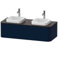 Immagine di Duravit HAPPY D.2 PLUS base sottolavabo sospesa 130 cm per consolle, 1 elemento estraibile, colore blu notte finitura opaco HP4943B9898