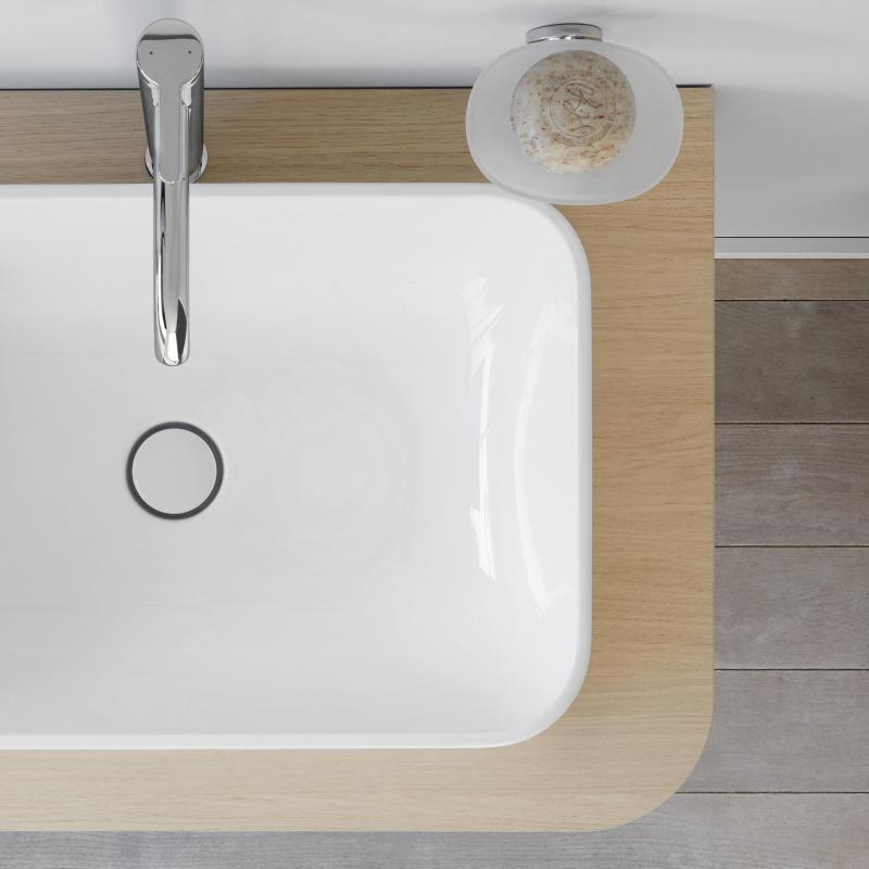 Immagine di Duravit HAPPY D.2 PLUS base sottolavabo sospesa 130 cm per consolle, 1 elemento estraibile, finitura rovere mediterraneo HP4943B7171