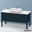 Immagine di Duravit LUV base sottolavabo a pavimento per consolle 133 cm, 1 cassetto, 1 elemento estraibile, cassetto superiore con scasso per il sifone e coprisifone, colore blu notte finitura opaco LU956609898
