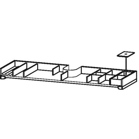 Immagine di Duravit Inserto per cassetti sottolavabo con scasso per sifone, per elementi di larghezza 133.8 cm, finitura noce massello UV9799L7777