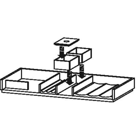 Immagine di Duravit Inserto per cassetti sottolavabo, per elementi di larghezza 86.6 cm, senza scasso per il sifone, finitura acero LUV9809R7878