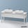 Duravit LUV base sottolavabo a pavimento per consolle 173 cm, 2 elementi estraibili, colore bianco finitura opaco LU9562B3636