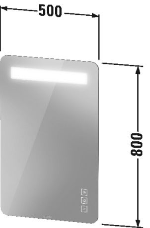 Immagine di Duravit LUV specchio con illuminazione 50 cm LU965700000