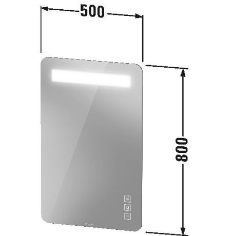 Immagine di Duravit LUV specchio con illuminazione 50 cm LU965700000