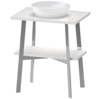 CAPE COD base sottolavabo a pavimento 70 cm, struttura in acciaio, finitura bianco laccato lucido