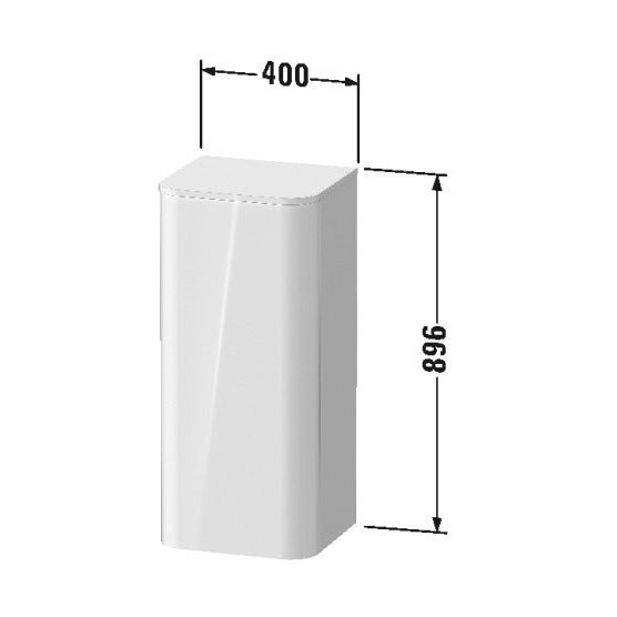 Immagine di Duravit HAPPY D.2 PLUS composizione bagno: mobile sottolavabo e colonna bassa sospesi, colore grigio grafite opaco e noce spazzolato + specchio con illuminazione, finitura organic + lavabo 60 cm, colore antracite opaco + miscelatore monocomando C.1 L, colore nero HP496108080-HP1260R8080