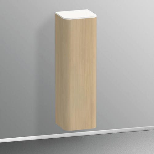 Immagine di Duravit HAPPY D.2 PLUS colonna bassa H.133.6 cm, cerniera a sinistra, finitura rovere mediterraneo HP1261L7171