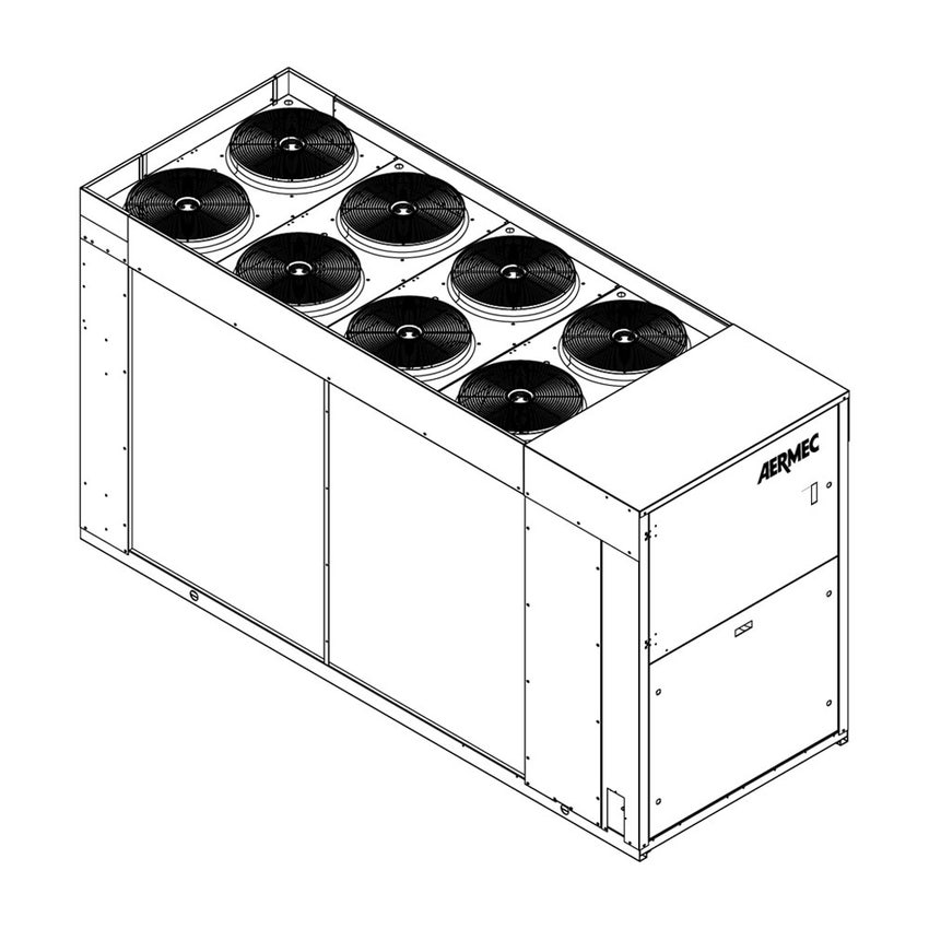 Immagine di Aermec NRK Pompa di calore reversibile condensata ad aria trifase ad alta efficienza silenziata senza kit idronico integrato NRK0300°H°E°J°00
