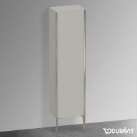 Immagine di Duravit XVIU colonna a pavimento H.177 cm, cerniera a sinistra, profilo champagne opaco, colore grigio cemento finitura opaco XV1336LB107