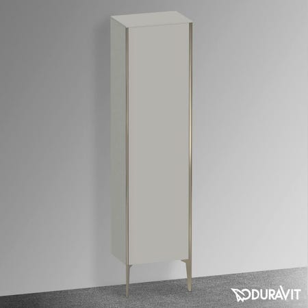Immagine di Duravit XVIU colonna a pavimento H.177 cm, cerniera a destra, profilo champagne opaco, colore grigio cemento finitura opaco XV1336RB107