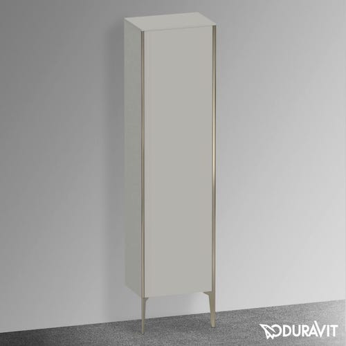 Immagine di Duravit XVIU colonna a pavimento H.177 cm, cerniera a destra, profilo champagne opaco, colore grigio cemento finitura opaco XV1336RB107